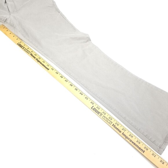 BONOBOS Stretch Washed Straight Leg Casual Chino Pants Mens 35 Light Gray Taupe - Picture 4 of 8